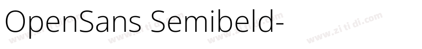 OpenSans Semibeld字体转换